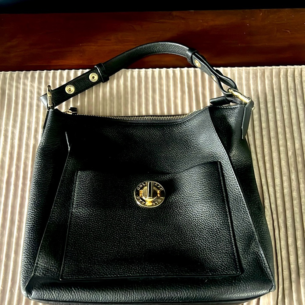 Cole Haan bag w/gold accents & removable long strap
